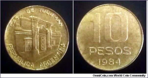 Argentina 10 pesos. 1984