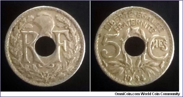 France 5 centimes. 1934