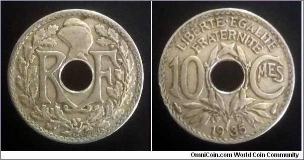 France 10 centimes. 1935