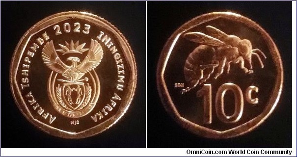 South Africa 10 cents. 2023