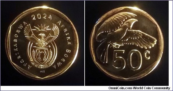 South Africa 50 cents. 2024