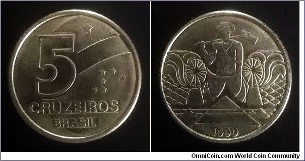 Brazil 5 cruzeiros. 1990