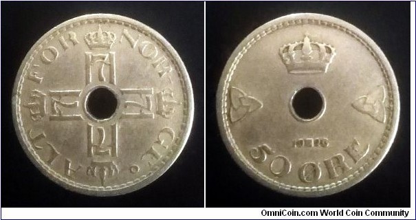 Norway 50 ore. 1926