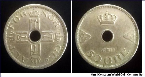 Norway 50 ore. 1927