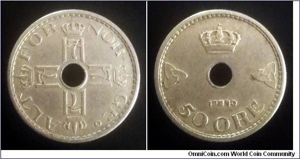 Norway 50 ore. 1940