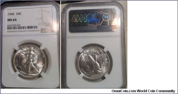 A Silver Dollar NGC MS64