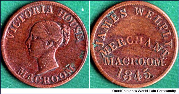 Macroom 1845 1 Farthing.