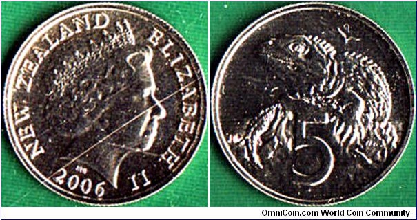 New Zealand 2006 5 Cents.

This is a set only coin.