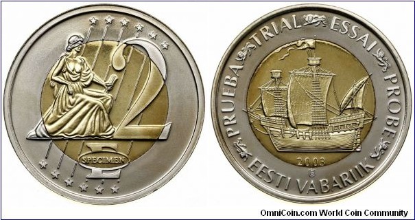 Estonia fantasy 2 Euro pattern.