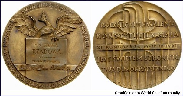 Polish medal - Constitution of 3 May 1791.