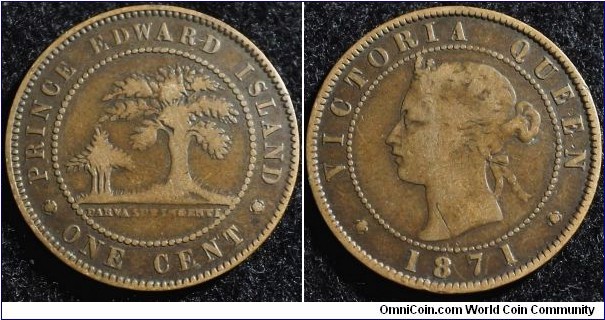 Prince Edward Island 1871 1 cent. Weight: 5.44g