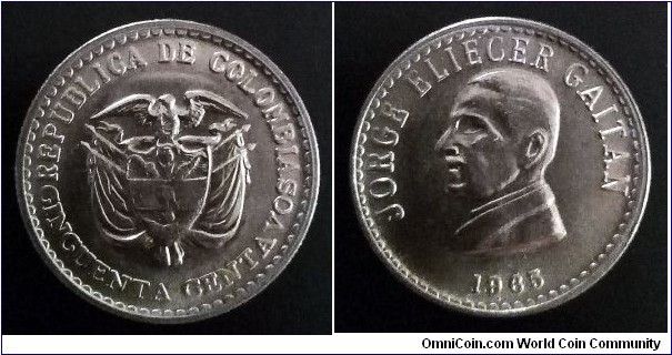 Colombia 50 centavos. 1965