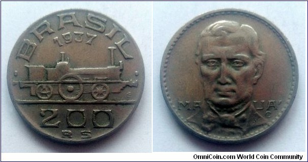 Brazil 200 reis. 1937