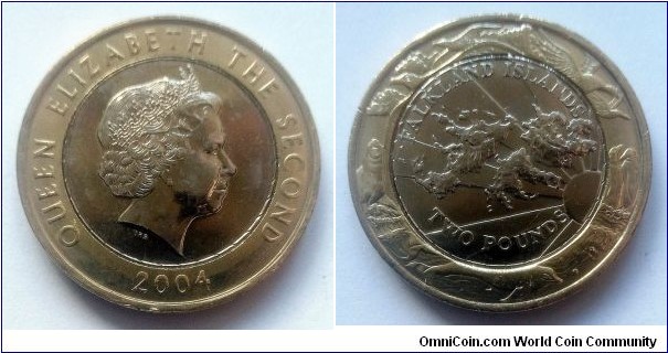 Falkland Islands 2 pounds. 2004