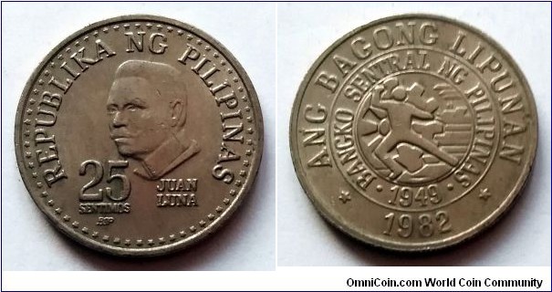 Philippines 25 sentimos. 1982