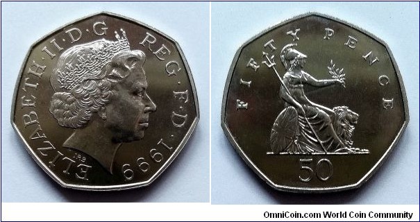 50 pence 1999 - Briliant Uncirculalated. Mintage: 136696 pcs.