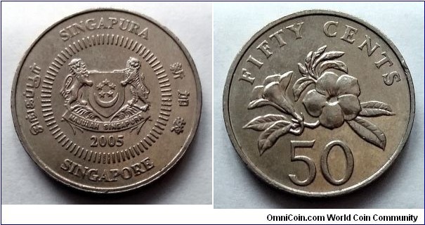 Singapore 50 cents. 2005