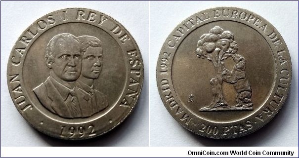 Spain 200 pesetas. 1992, Madrid European Capital of Culture.