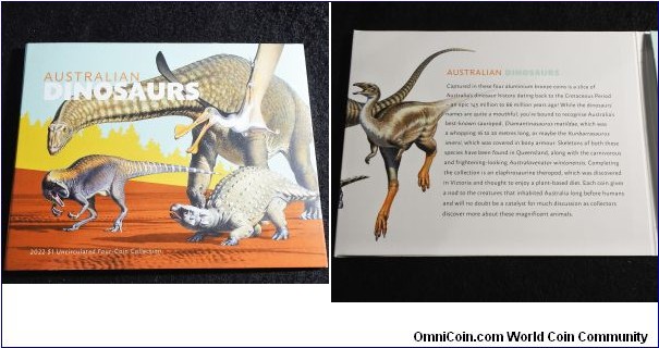 Australia 2022 dinosaur UNC mint set. 