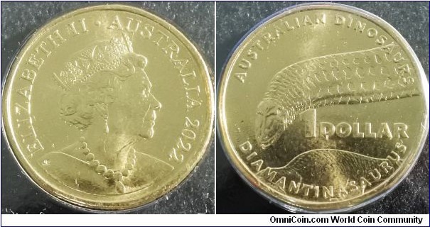 Australia 2022 dinosaur 1 dollar - Diamantinasaurus. 