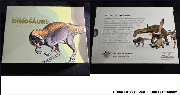 Australia 2022 dinosaur proof mint set. 