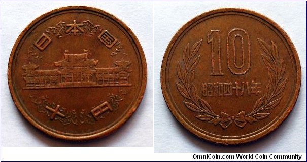 Japan 10 yen. 1973