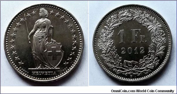 Switzerland 1 franc. 2012 B
