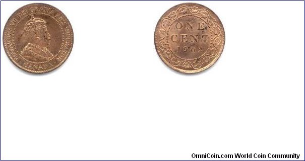 Canada, 1 cent, 1902 UNC