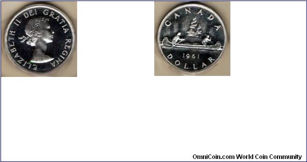Canada, 1 dollar, 1961 PROOFLIKE