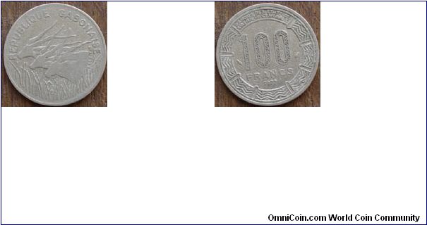 1977 100 Central African Francs Gabon. For Sale or Trade