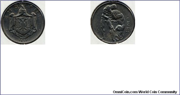 Albania 1/2 Lek Copper-nickel