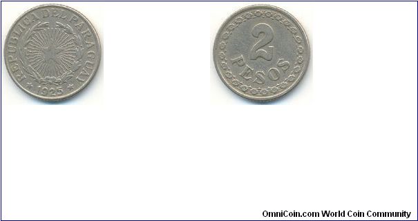 Paraguay, 2 Pesos, 1925