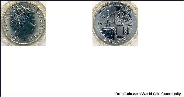 Titanium 5 Pounds Millenium 2000 Coin