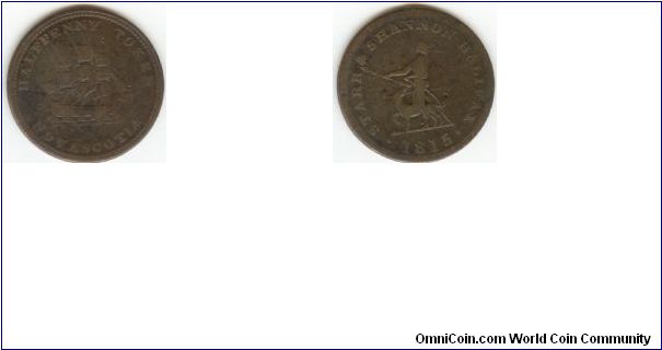 1815 Nova Scotia Half Penny Token
Starr & Shannon Halifax.