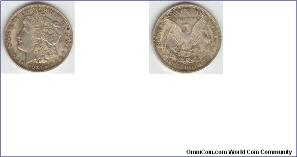 1921 United States of America One Morgan Dollar(Silver)