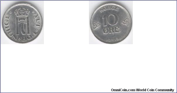 1919 Norway 10 Ore (Silver)