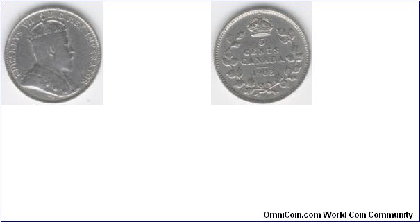 1903 Canada 5 Cents (Silver)
