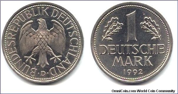 Germany, 1 mark 1992.