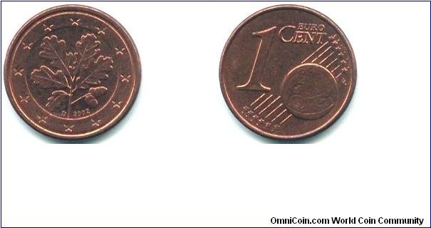 Germany, 1 euro cent 2002.