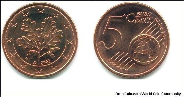 Germany, 5 euro cents 2002.