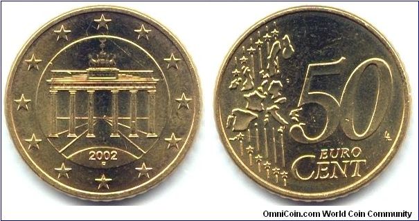 Germany, 50 euro cents 2002.