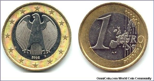 Germany, 1 euro 2002.