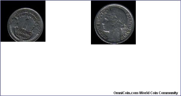 1 franc France 1950