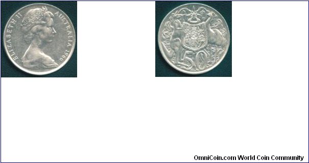 50 pence 1966, silver, Australia