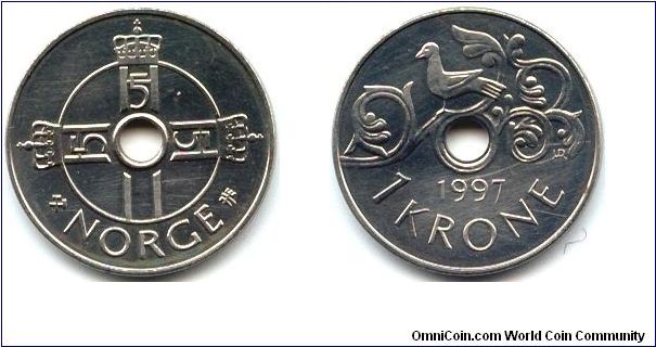 Norway, 1 krone 1997.