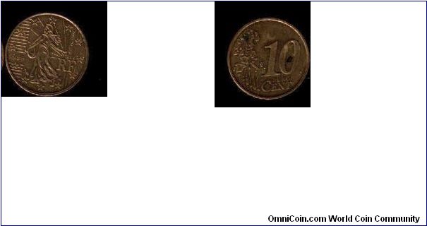 10 euro cents France 1999