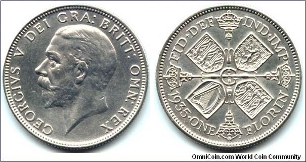 Great Britain, 1 florin 1935.
King George V.