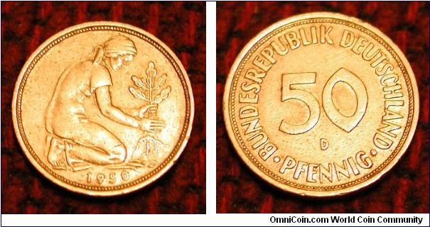1950 German 50 Pfennig