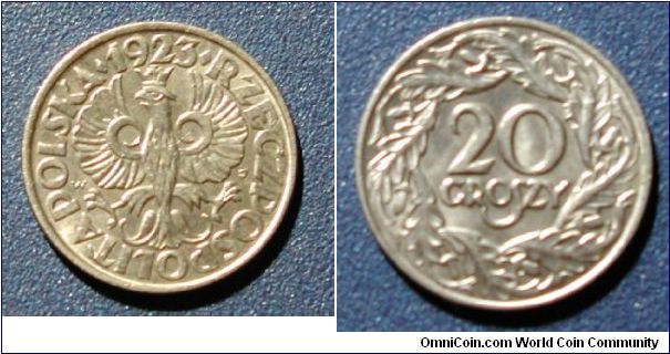 1923 Poland 20 Grozy