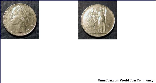 1971 Italy 100 Lira